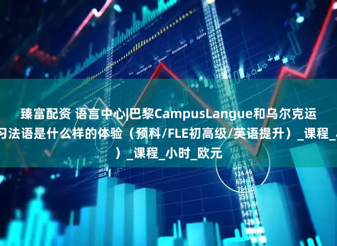 臻富配资 语言中心|巴黎CampusLangue和乌尔克运河旁边学习法语是什么样的体验（预科/FLE初高级/英语提升）_课程_小时_欧元